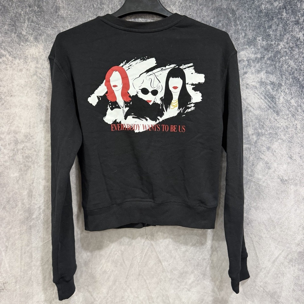The Devil Wears Prada Women's M Black Snap Cardigan Sweatshirt Movie Graphic